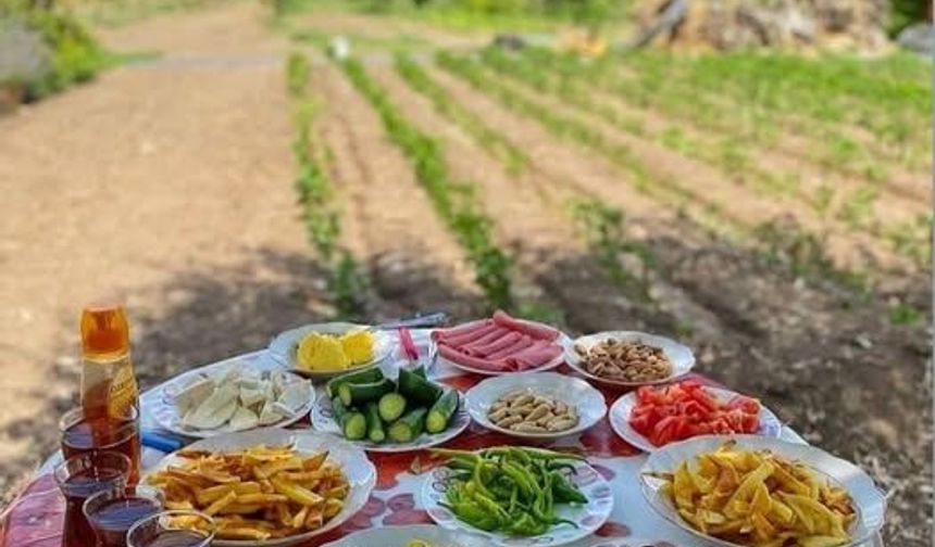 Mutluluğun tarifi belli: Köyde Pazar kahvaltısı