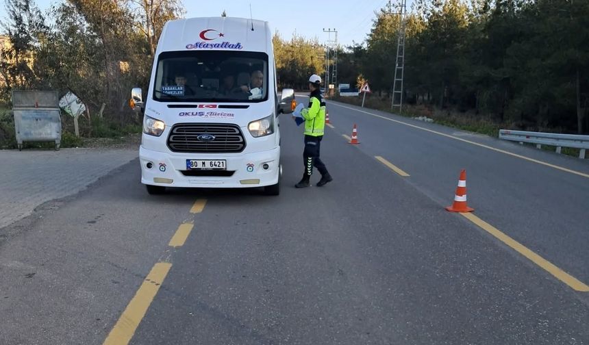Düziçi’nde Okul Servis Araçlarına Ortak Denetim