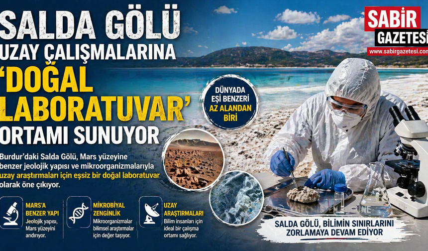 Salda Gölü uzay çalışmalarına 'doğal laboratuvar' ortamı sunuyor
