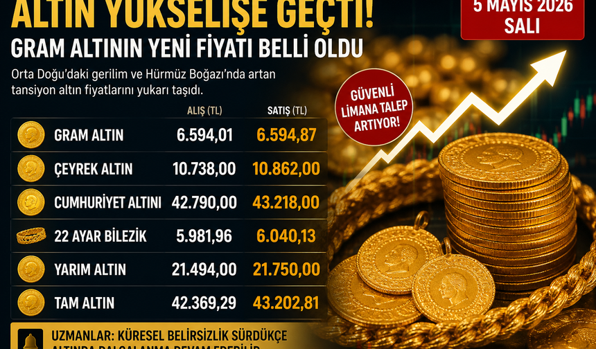 5 Mayıs Altın Fiyatları Gram Altın Kaç TL?