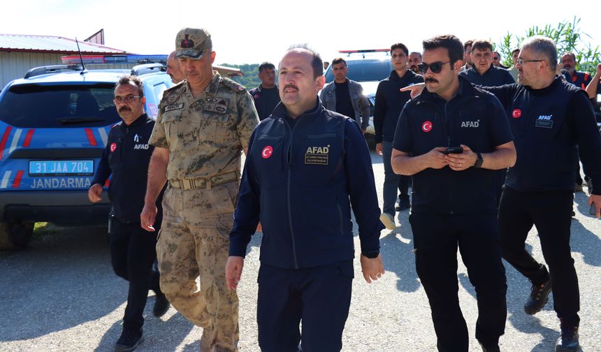 AFAD Başkanı Pehlivan, sağanaktan etkilenen Hatay'da konuştu: