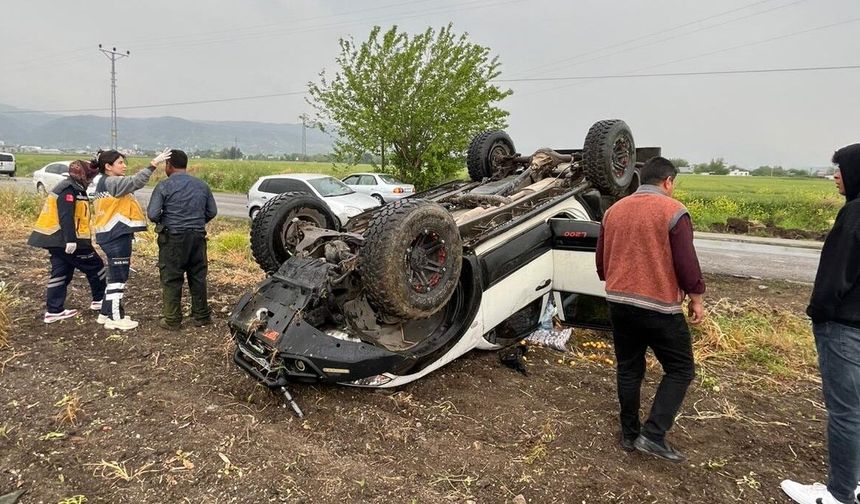 Düziçi Bostanlar yolu üzerinde korkutan kaza