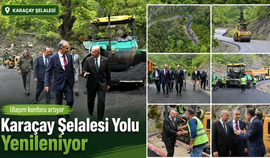 Karaçay Şelalesi Yolu Yenileniyor