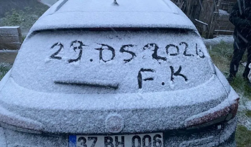 Kastamonu'da Mayısta Kar Sürprizi