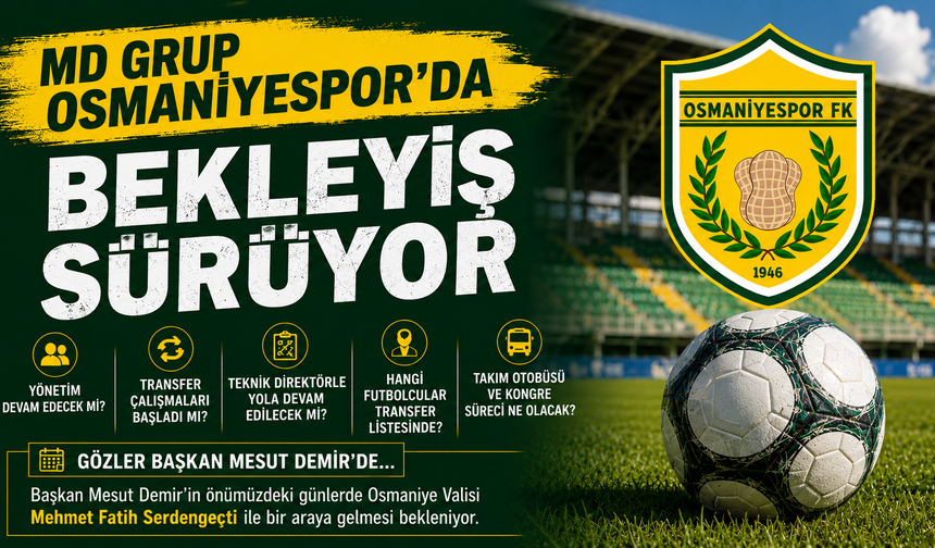 MD Grup Osmaniyespor’da Bekleyiş Sürüyor
