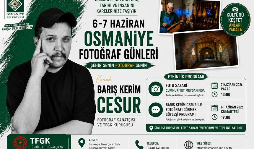 Osmaniye Fotoğraf Günlerine Hazırlanıyor