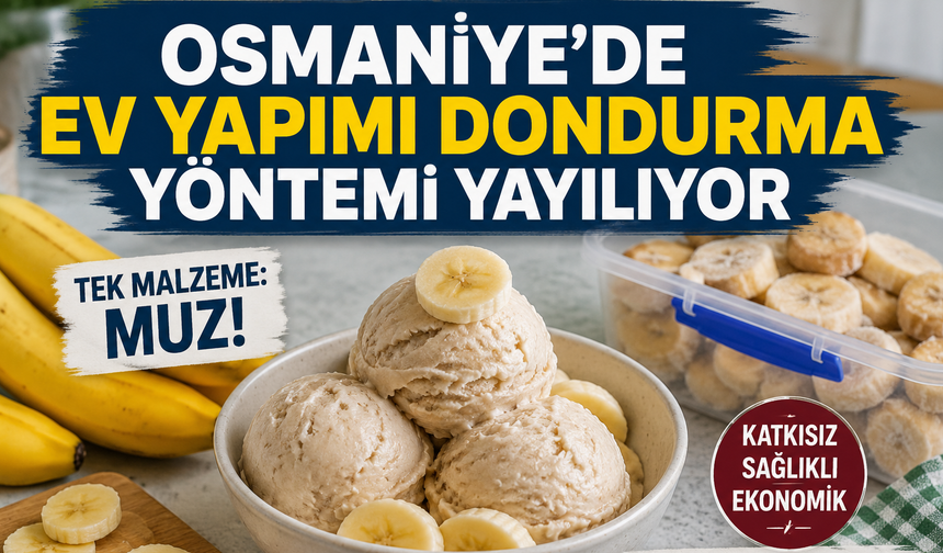 1 Muzla Yaz Serinliği! Osmaniye’de Ev Yapımı Dondurma Yöntemi Yayılıyor