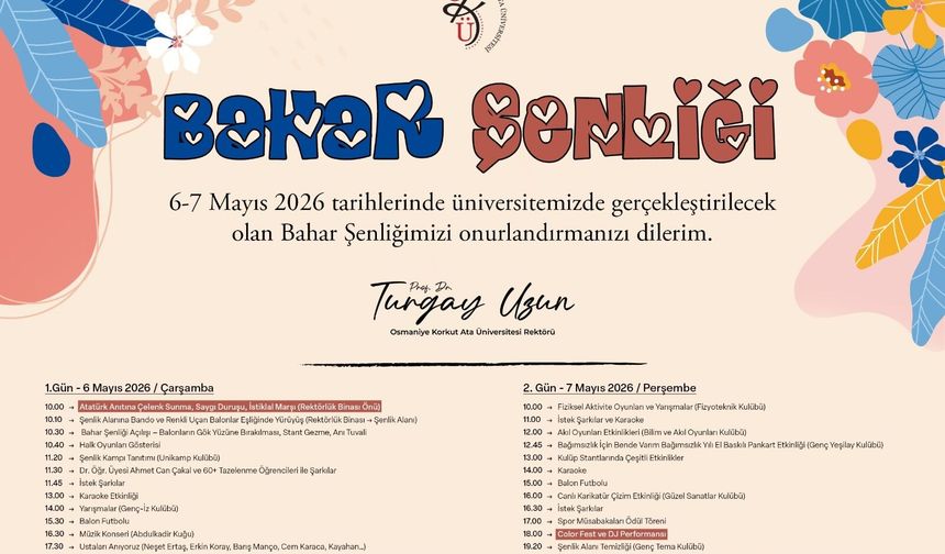Osmaniye’de iki gün sürecek şenlik başlıyor