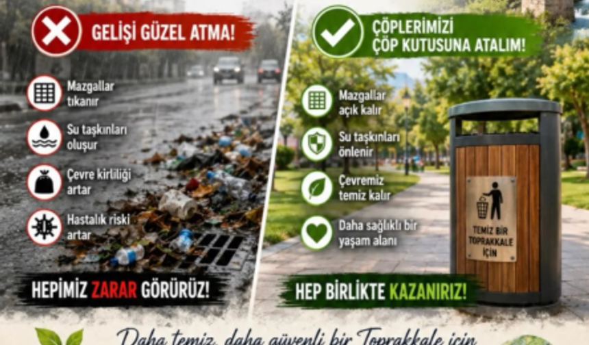 Toprakkale Belediyesi’nden Vatandaşlara Çevre Temizliği Uyarısı