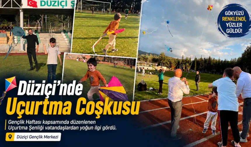 Düziçi'nde Çocuklar Babalarıyla Doyasıya Uçurtma Uçurdu