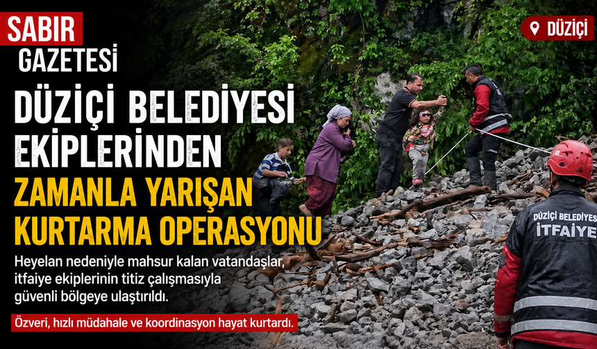Düziçi'nde Mahsur Kalanlara Zamanla Yarışan Kurtarma