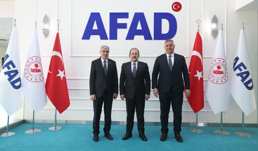 Gülsoy ile İba, AFAD Başkanı Pehlivan'ı Ziyaret Etti