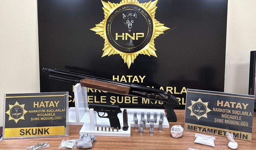 Hatay'da uyuşturucu operasyonunda yakalanan 2 şüpheli tutuklandı
