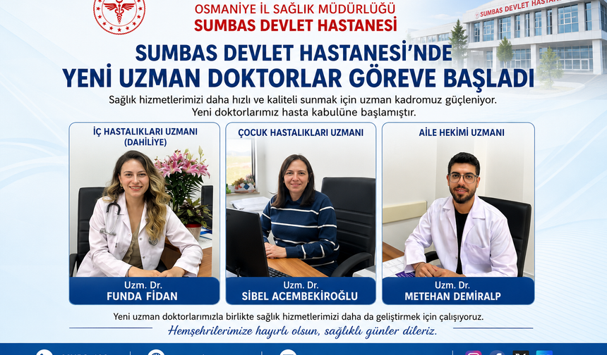 Sumbas Devlet Hastanesi Güçleniyor