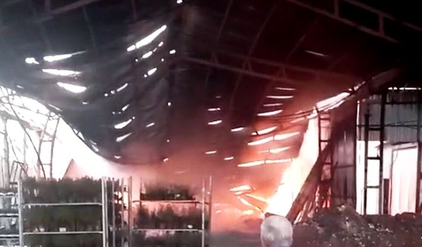 Tarsus'ta depoda çıkan yangın itfaiye ekiplerince söndürüldü