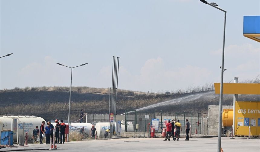Ankara'da çıkan ot yangınına havadan ve karadan müdahale ediliyor