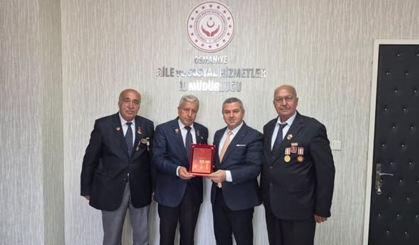 Kıbrıs Gazilerinden İl Müdürü Naci Yılmaz’a Ziyaret