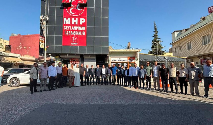 MHP Akçakale Teşkilatından Ceylanpınar İlçe Başkanlığına Hayırlı Olsun Ziyareti
