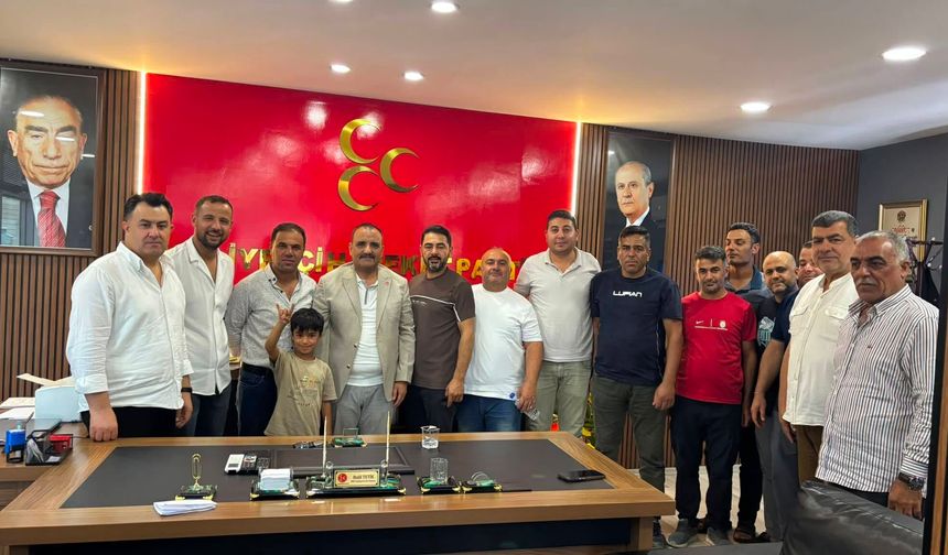 MHP Ceylanpınar İlçe Başkanı Halil Tetik’e Güvenlik Personellerinden Hayırlı Olsun Ziyareti