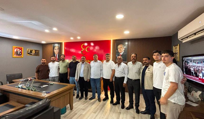 Eski AK Parti İlçe Başkanı Halid Şimşek'ten MHP Ceylanpınar İlçe Başkanı Halil Tetik'e Ziyaret