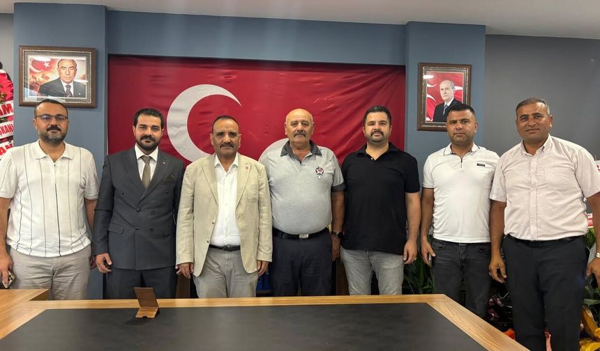 Kamu-Sen ve Kurum Müdürlerinden MHP Ceylanpınar İlçe Başkanlığına Ziyaret