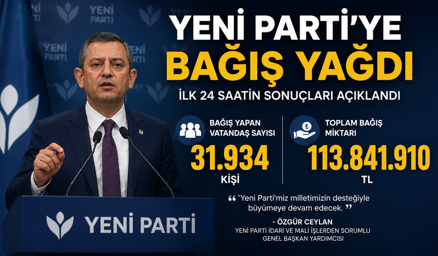 Yeni Parti’ye Bağış Yağdı