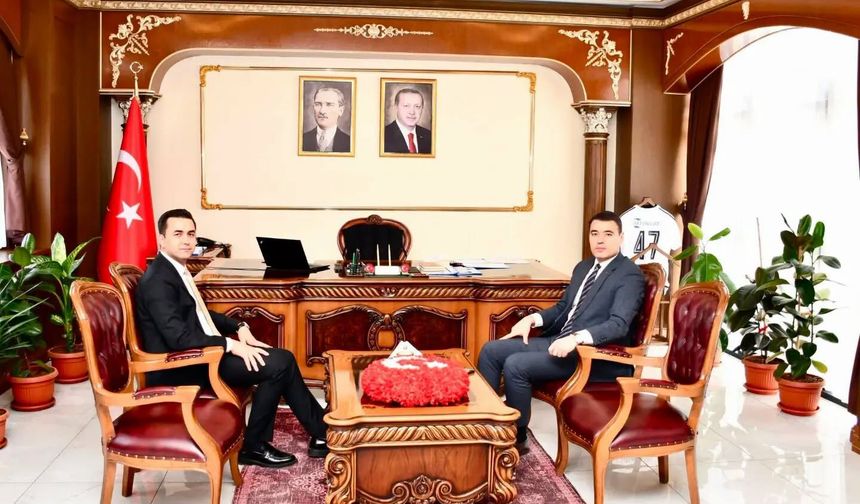 Mazıdağı Kaymakamı Volkan Özer'e Hayırlı Olsun Ziyareti