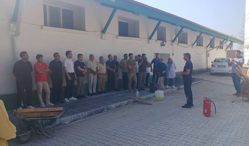HBB İtfaiyesinden TMO Personeline Yangın Eğitimi