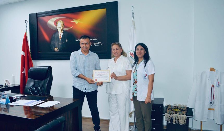 Tayini Çıkan Hemşire Beyhan Eskici’ye Veda: Teşekkür Belgesi Verildi