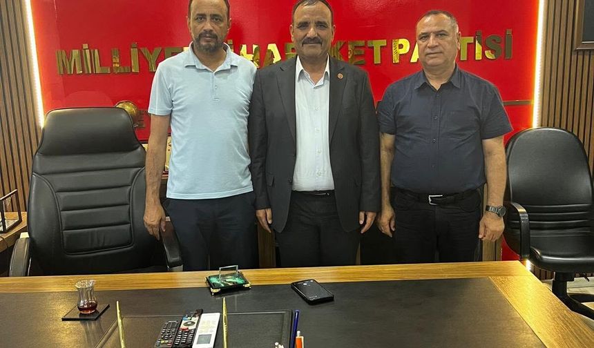 İlçe Milli Eğitim Müdürü   Kurt’tan MHP Ceylanpınar’a Ziyaret
