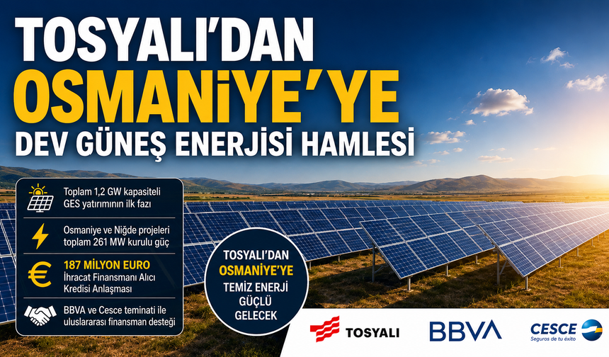 Tosyalı'dan Osmaniye'ye Dev Güneş Enerjisi Hamlesi