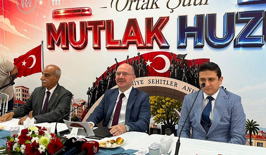 Vali Serdengeçti: "Huzur Hepimizin Ortak Sorumluluğu"