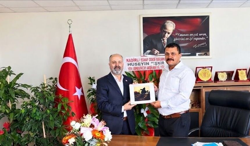 Kadirli'de Müdür Ramazan Nergiz'e Hayırlı Olsun Ziyareti