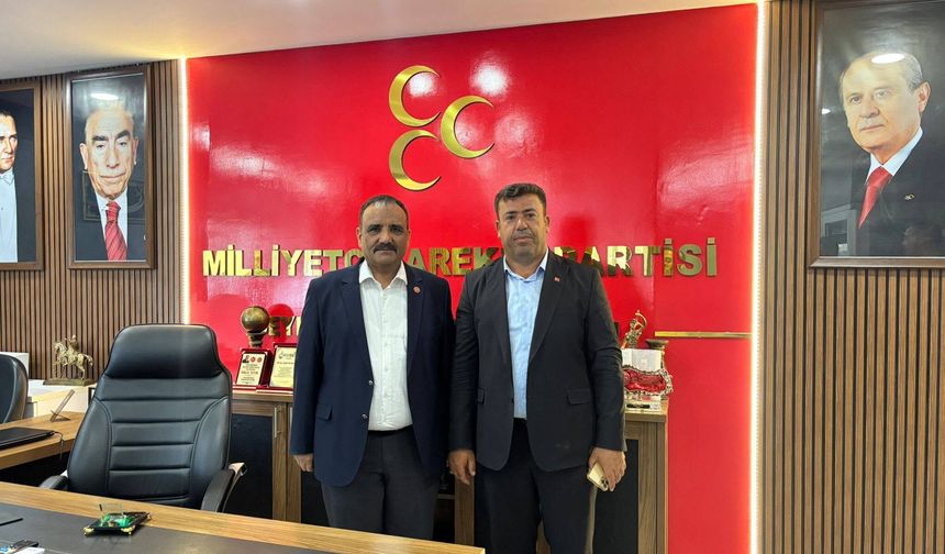 Ceylanpınar MHP Başkanı Halil Tetik’e Hayırlı Olsun Ziyareti