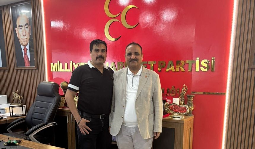 Murat Hazar’dan MHP Ceylanpınar Başkanı Tetik’e Ziyaret