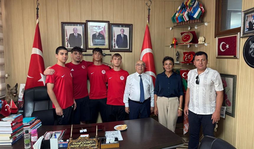 Osmaniye’de Tekvandoculardan MHP İl Başkanı Çomu’ya Ziyaret