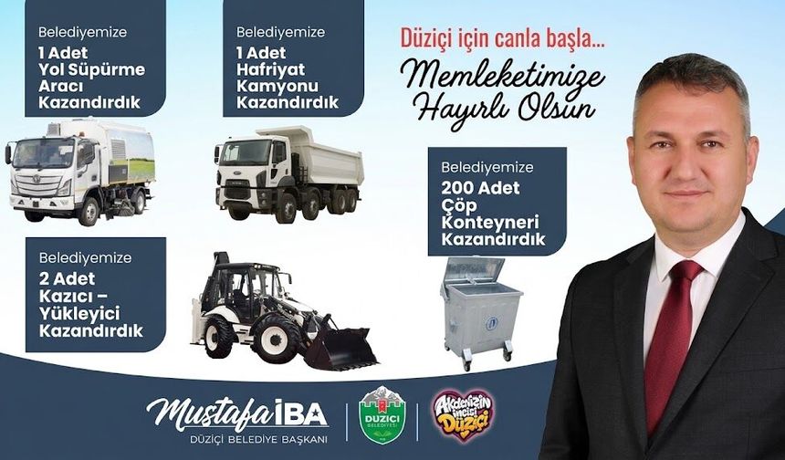 Düziçi Belediye Başkanı Mustafa İba’dan Yeni Araçlar