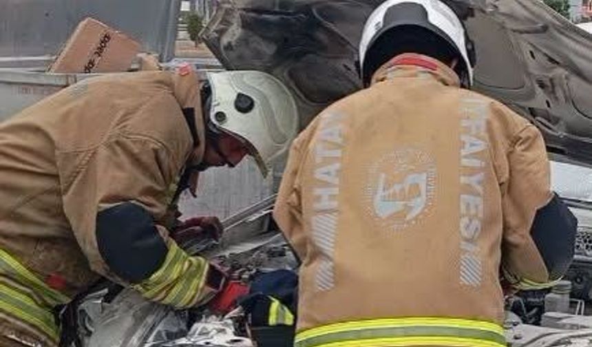 Hatay Belen’de Araç Yangını Kısa Sürede Söndürüldü