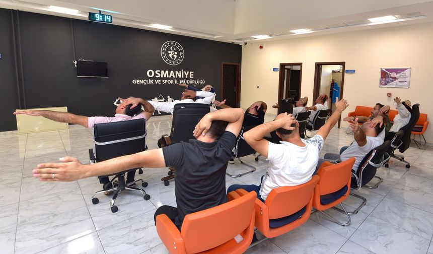 Osmaniye’de Personellere “İş Yeri Egzersizleri” Etkinliği Düzenlendi