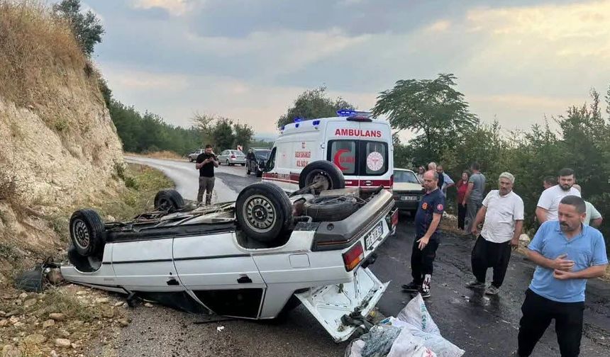 Osmaniye Sumbas’ta Kaza Otomobil Takla Attı  2 Yaralı