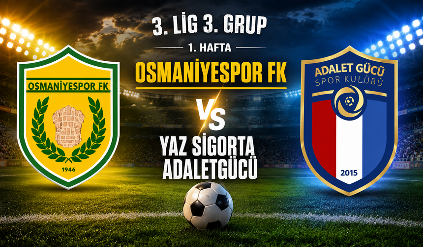 Osmaniyespor  - Yaz Sigorta Adaletgücü Maçı Hakem Kadrosu Belli Oldu