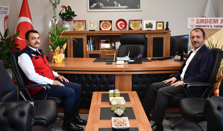 Kadirli Kaymakamı Dolu’dan Tarım Müdürü Nergiz’e Ziyaret
