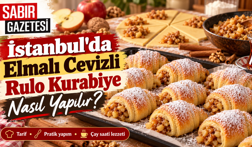 İstanbul'da Elmalı Cevizli Rulo Kurabiye Nasıl Yapılır?