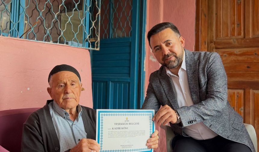 Osmaniye Düziçi’nde Kadir Köse’ye Erdoğan’dan Teşekkür