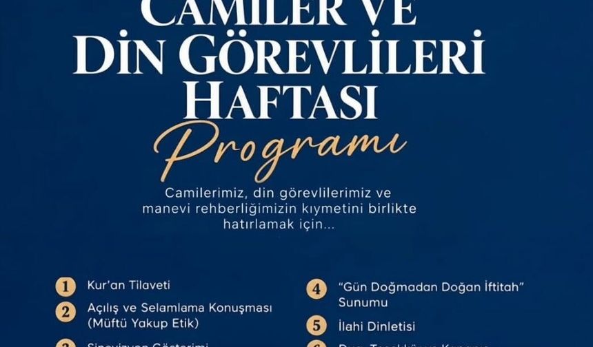 Osmaniye Kadirli’de Camiler Haftasına Özel Program