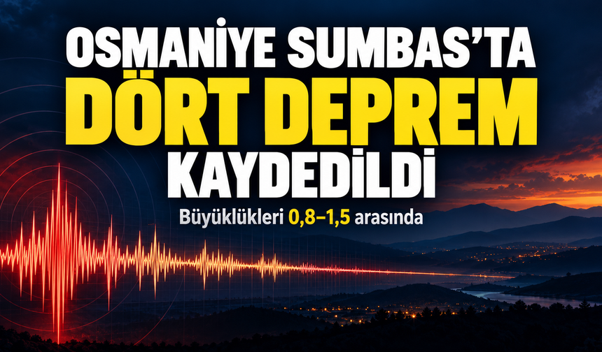 Osmaniye Sumbas’ta Dört Küçük Deprem Kaydedildi
