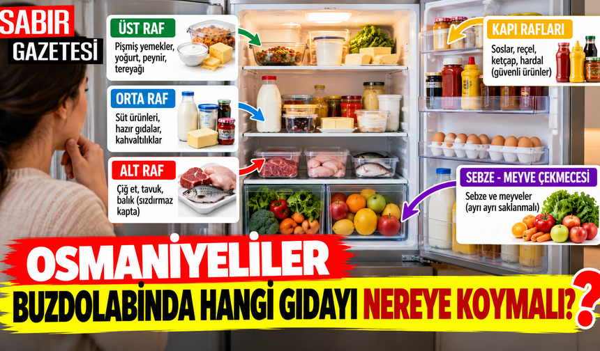 Osmaniyeliler Buzdolabında Hangi Gıdayı Nereye Koymalı?