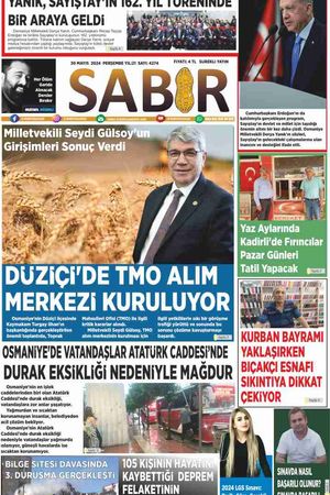 30 Mayıs 2024  Sabır Gazetesi