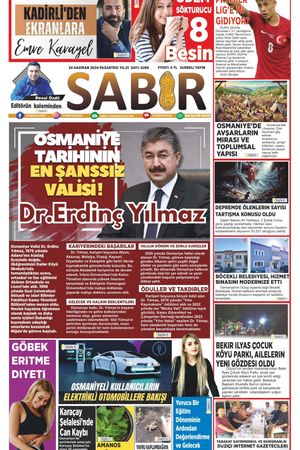 24 Haziran 2024 Sabır Gazetesi