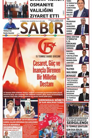 15 Temmuz 2024 Sabır Gazetesi